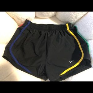 NIKE Dri-Fit Running Shorts. Black and Multi color